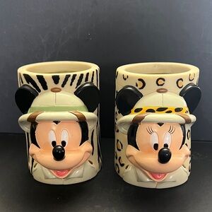 🦓 Set Of Vintage Disney Safari Mickey and Minnie Animal Kingdom Koozies 🦒